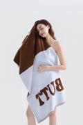 GIELYPANO Funny Bath Towel – "Face Butt" Optical Illusion Print | 100% Cotton, 600GSM, 30x60"